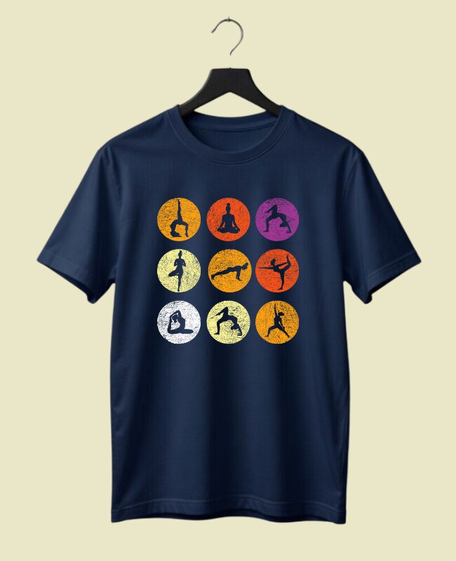 Yoga Poses Half-Sleeve T-Shirt