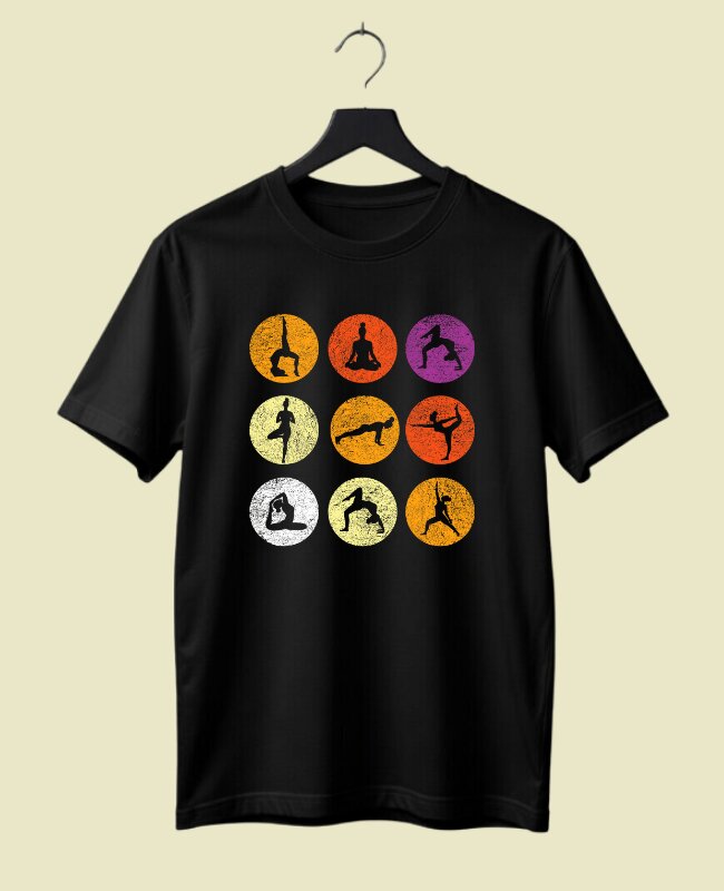 Yoga Poses Half-Sleeve T-Shirt