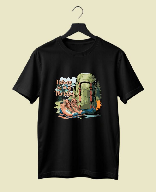Hiking Is My Therapy Half Sleeve T-shirt