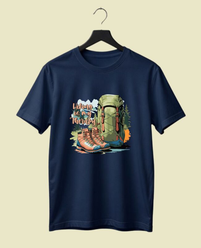 Hiking Is My Therapy Half Sleeve T-shirt