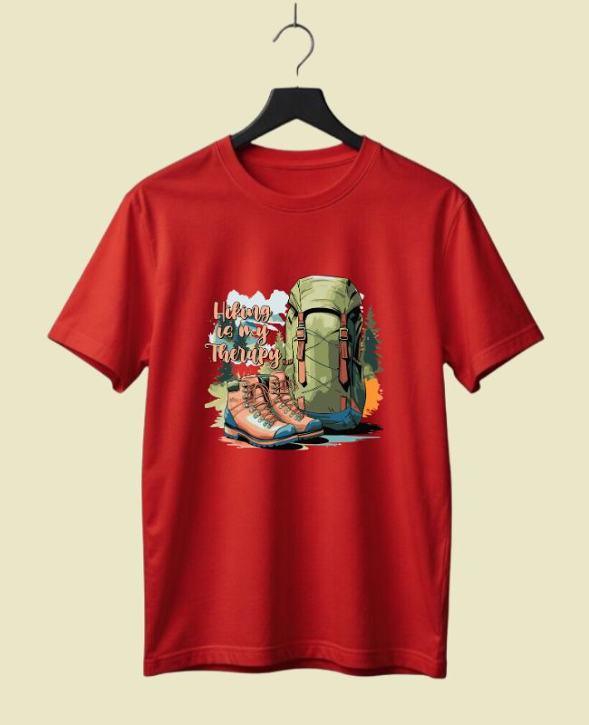Hiking Is My Therapy Half Sleeve T-shirt