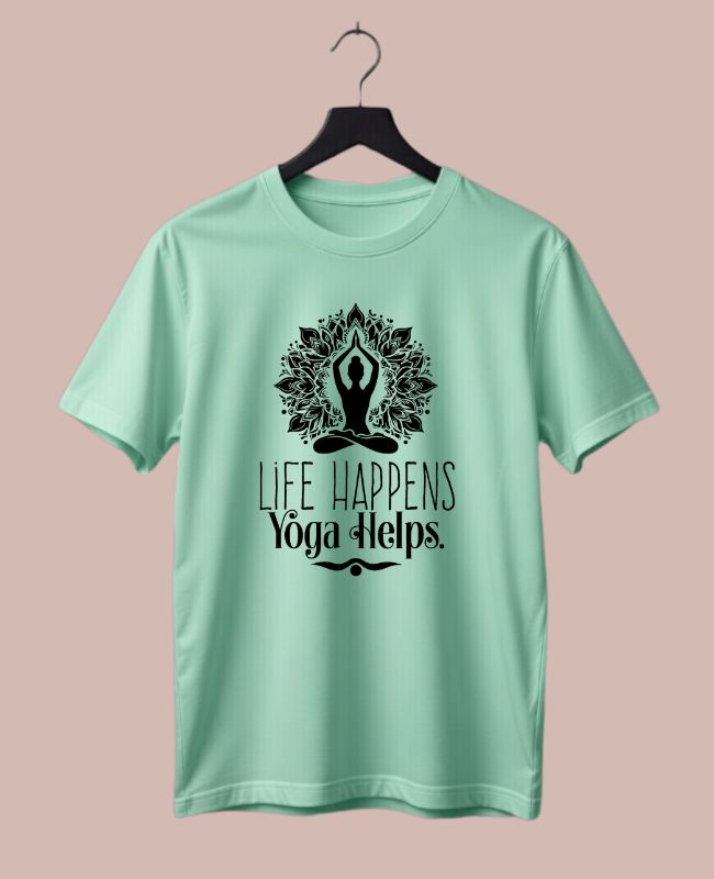 Yoga Helps Half-Sleeve T-Shirt