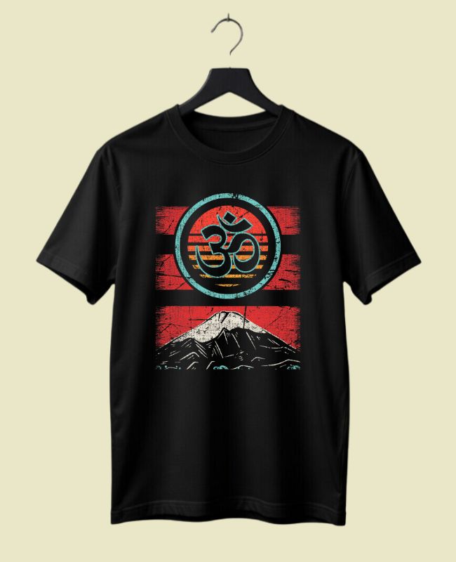 Om Hill Wave Half Sleeve T-Shirt