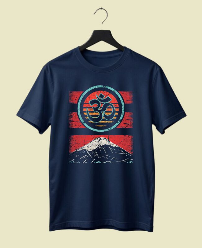 Om Hill Wave Half Sleeve T-Shirt
