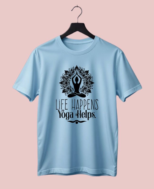 Yoga Helps Half-Sleeve T-Shirt