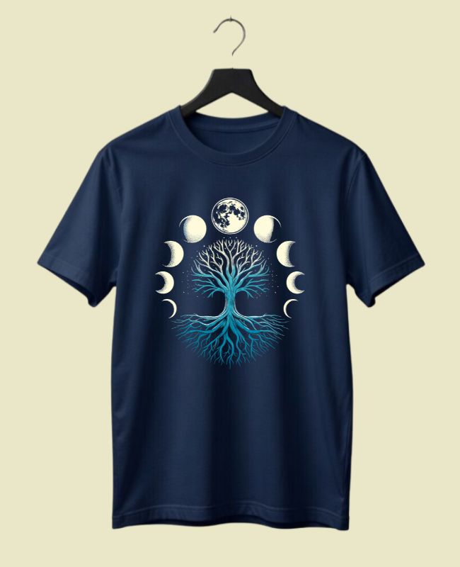 Moon Phrases Half Sleeve T-Shirt