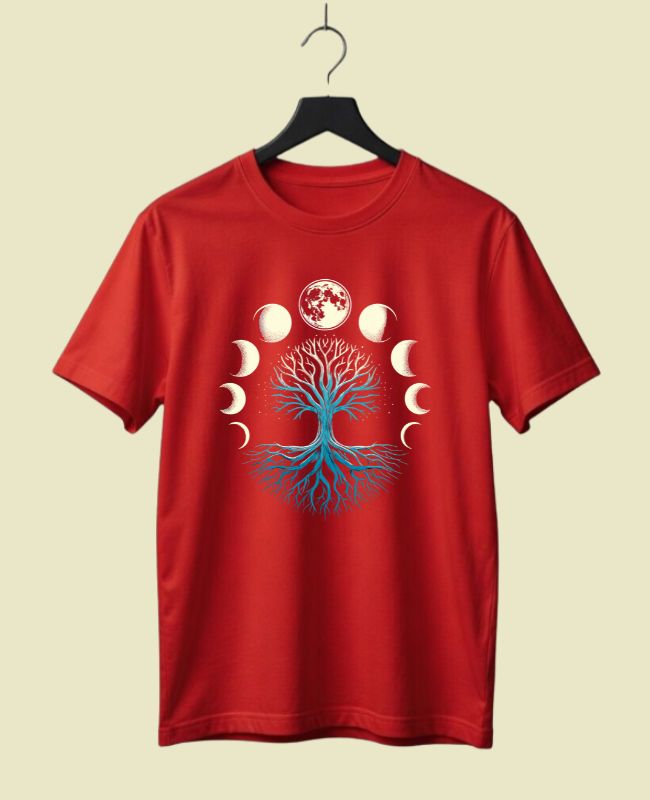 Moon Phrases Half Sleeve T-Shirt