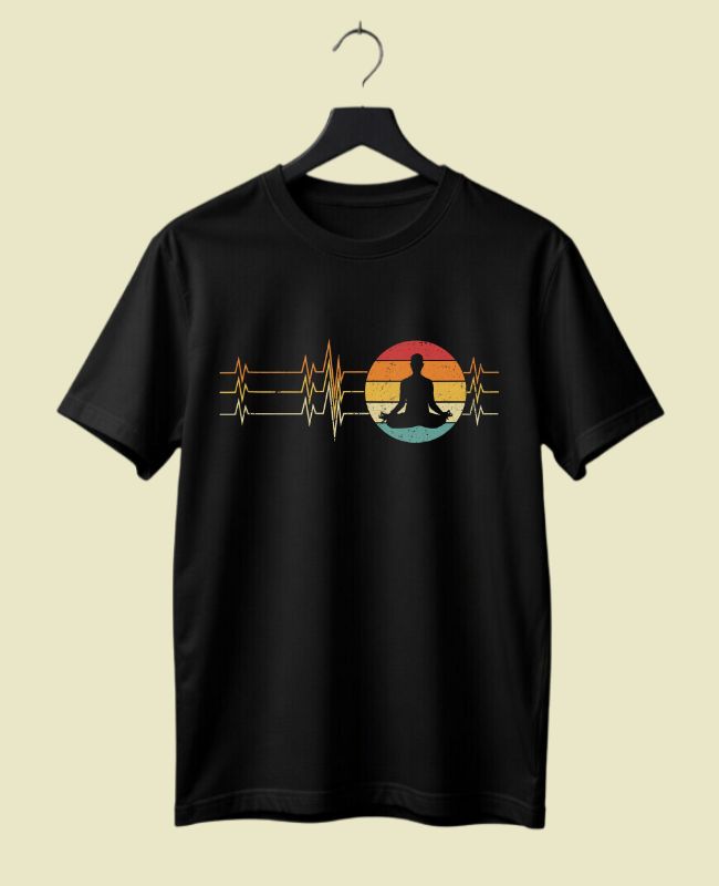 Yoga Wave Half Sleeve T-Shirt