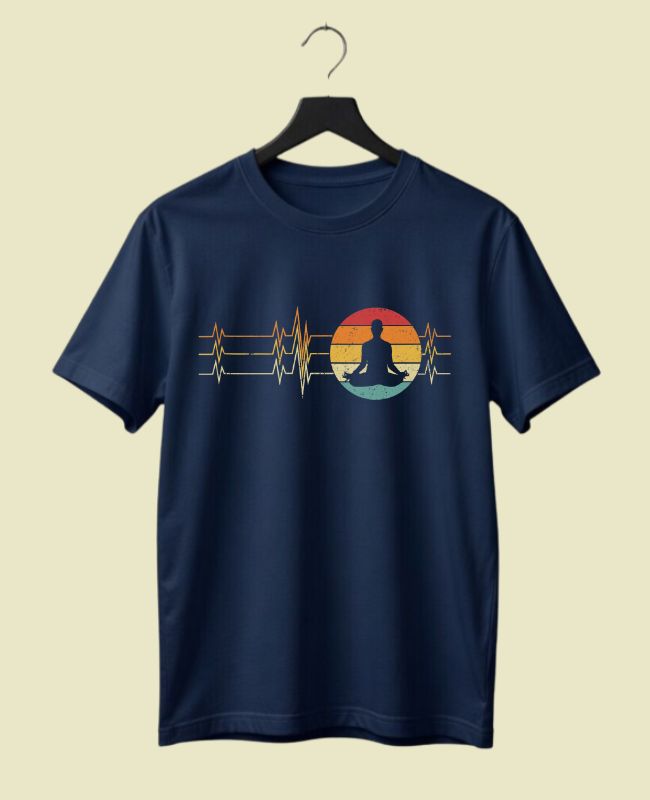 Yoga Wave Half Sleeve T-Shirt